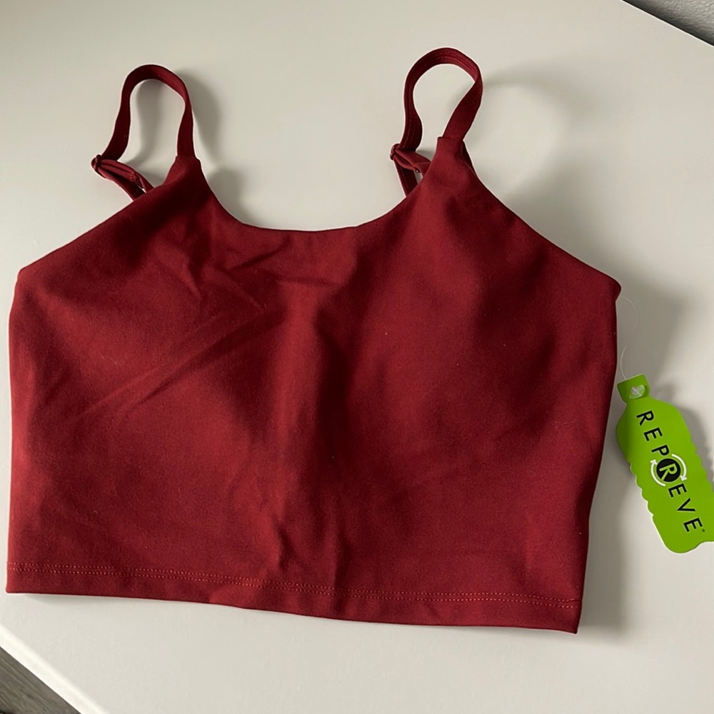 Paragon fitwear crop top with built in sports bra size small